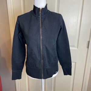 American Giant Black full Zip-Up Stand collar sweat shirt Jacket small